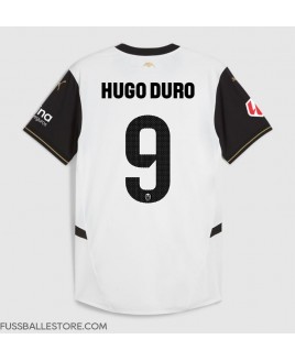 Günstige Valencia Hugo Duro #9 Heimtrikot 2024-25 Kurzarm
